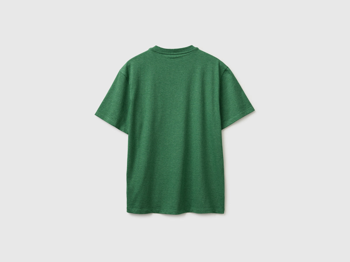 T-shirt mélange con logo
