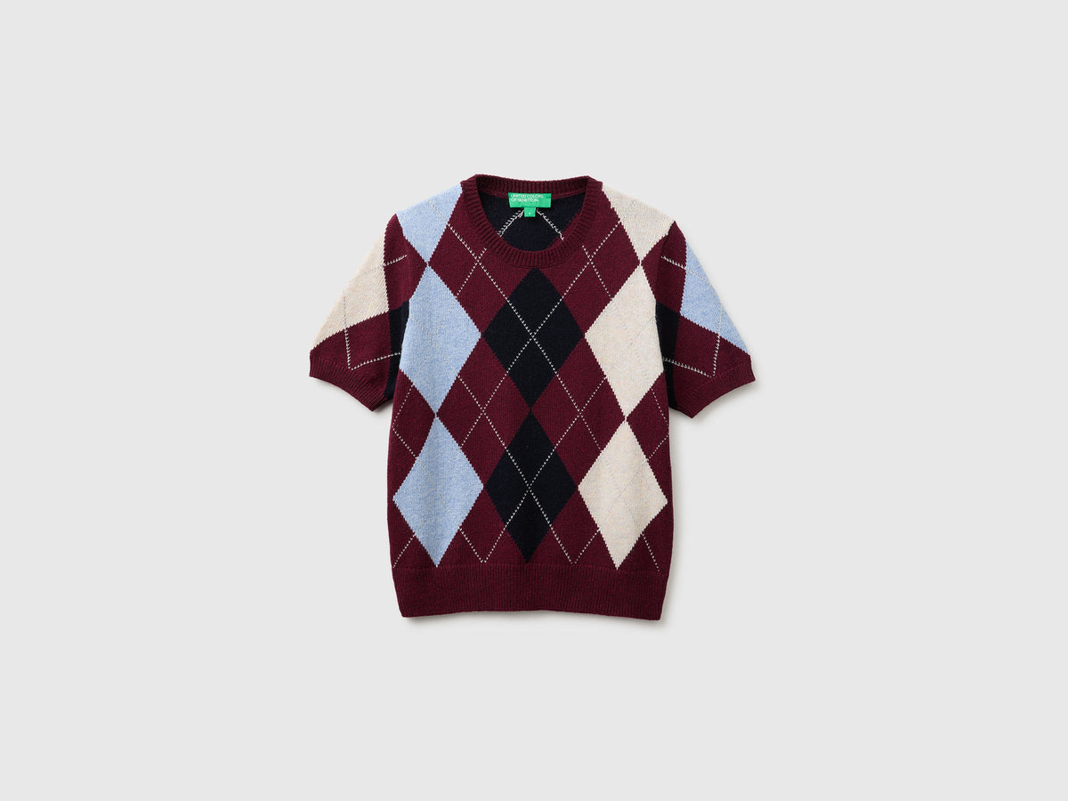 Maglia manica corta a rombi