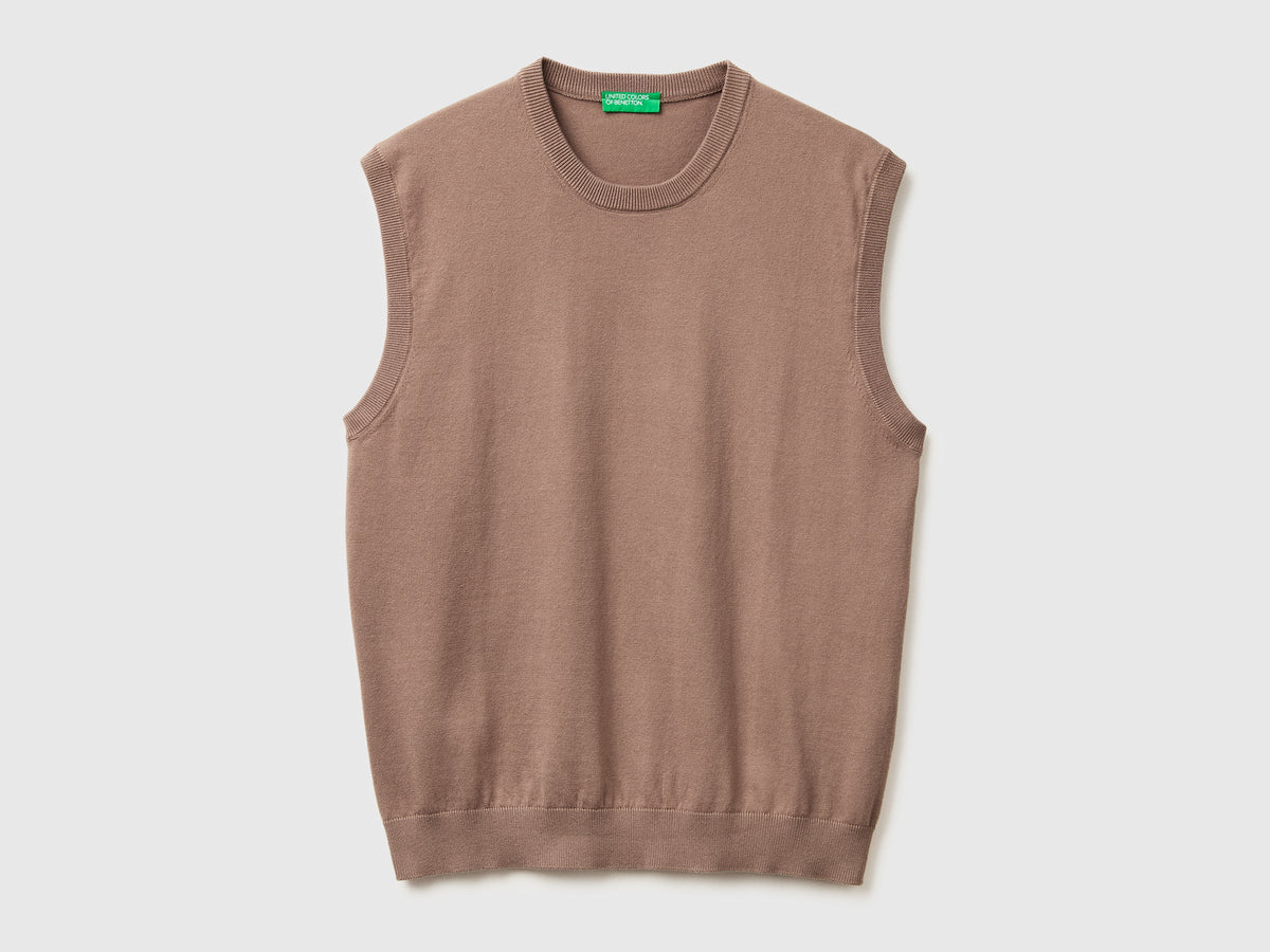 Gilet in cotone tricot