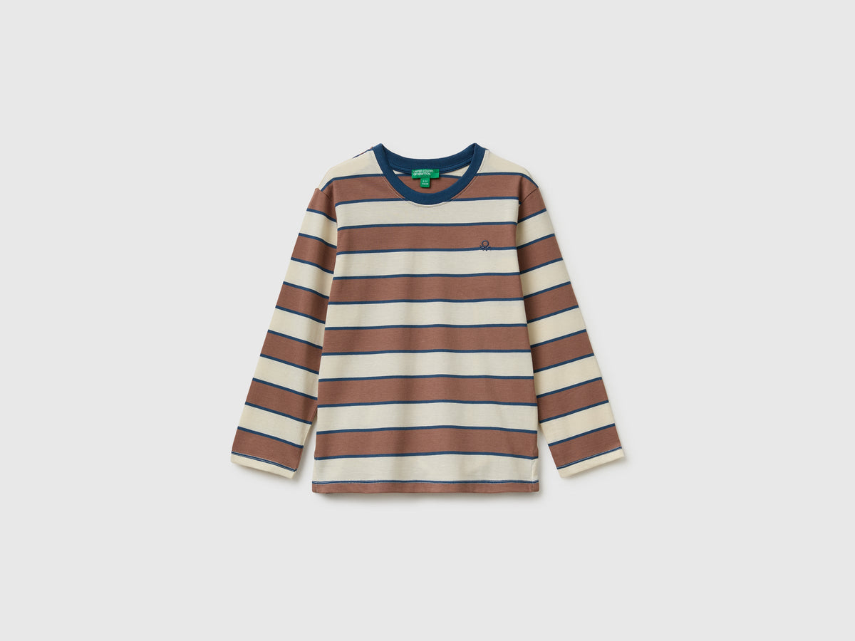 T-shirt a righe in cotone bio