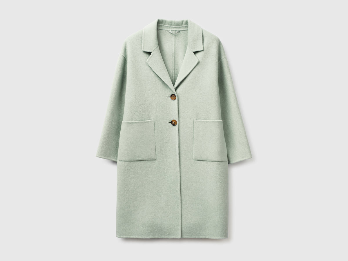 Cappotto lungo in misto lana