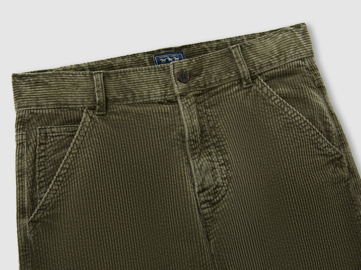 Pantaloni stile carpenter in velluto a costine
