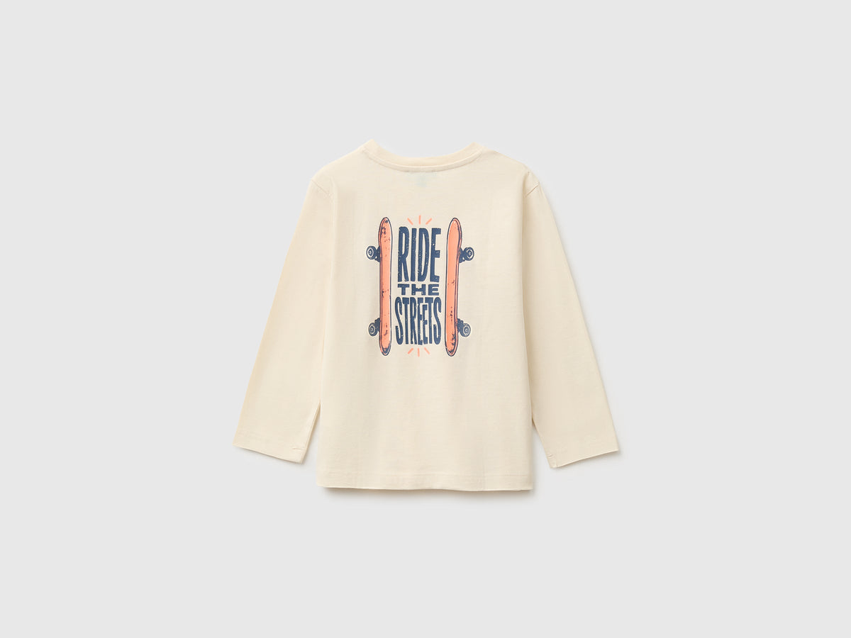 T-shirt con stampa in cotone bio