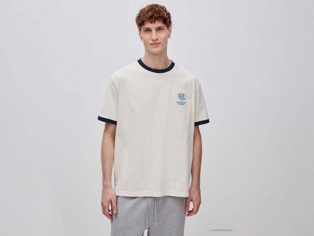 T-shirt Benetton Rugby 100% cotone