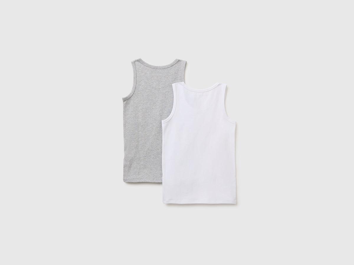 Due canottiere in cotone stretch