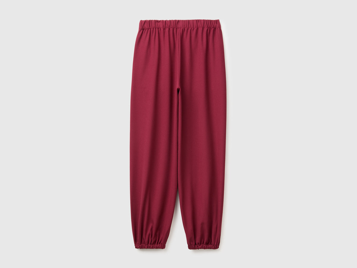 Pantaloni jogger fit in misto viscosa