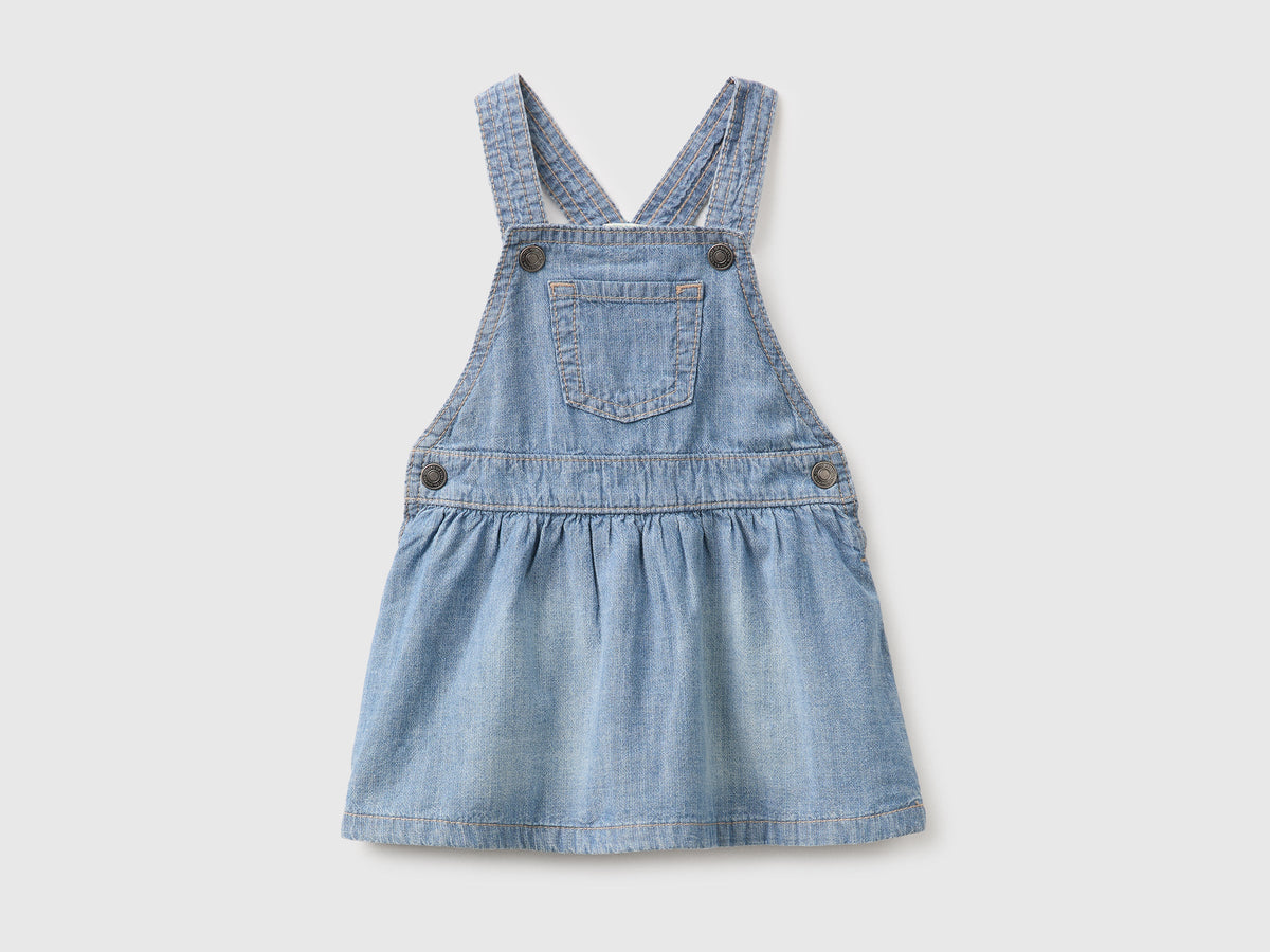 Gonna salopette in chambray