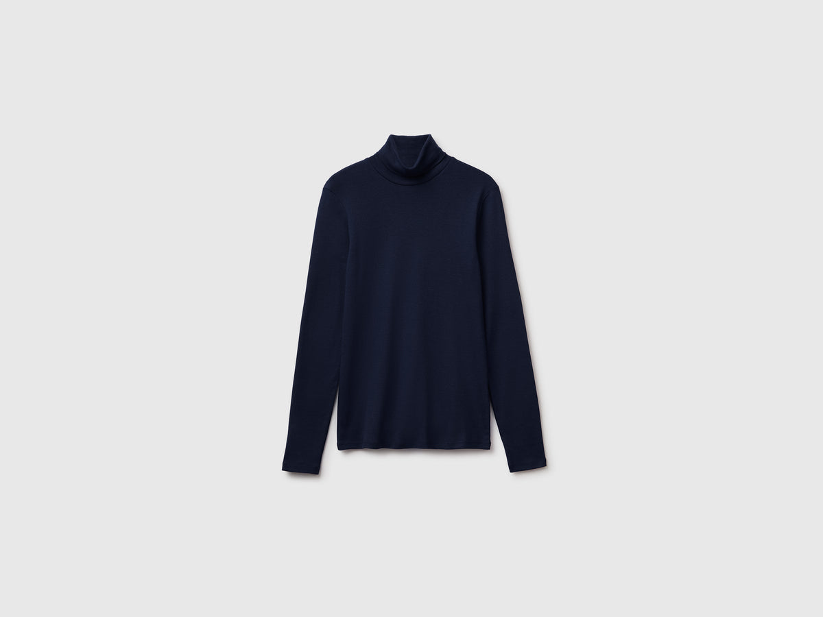T-shirt lupetto in cotone a fibra lunga