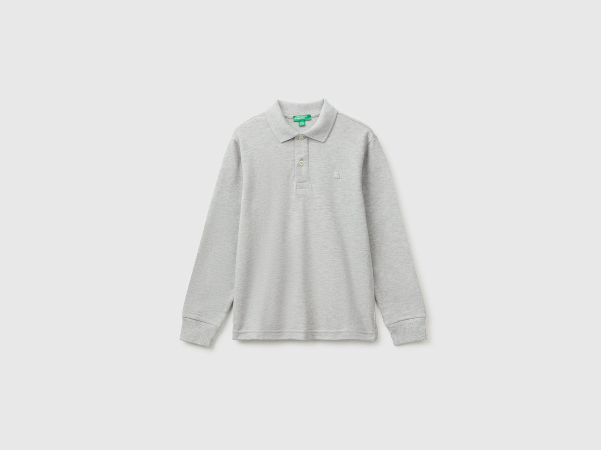 Polo manica lunga in cotone bio