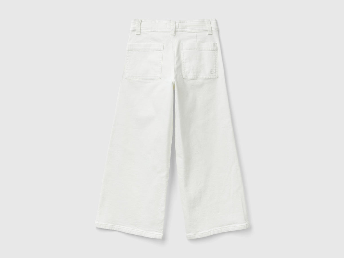 Pantaloni ampi in cotone stretch