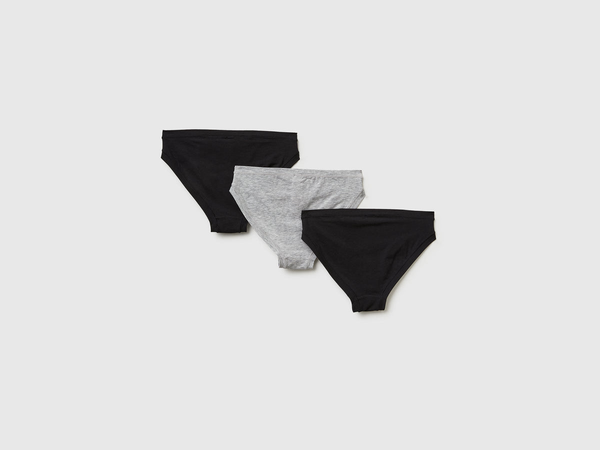 Tre slip bassi in cotone super stretch