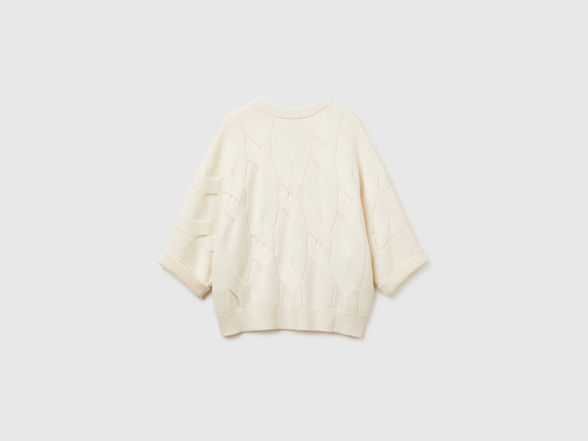 Maglia a losanghe in puro cashmere
