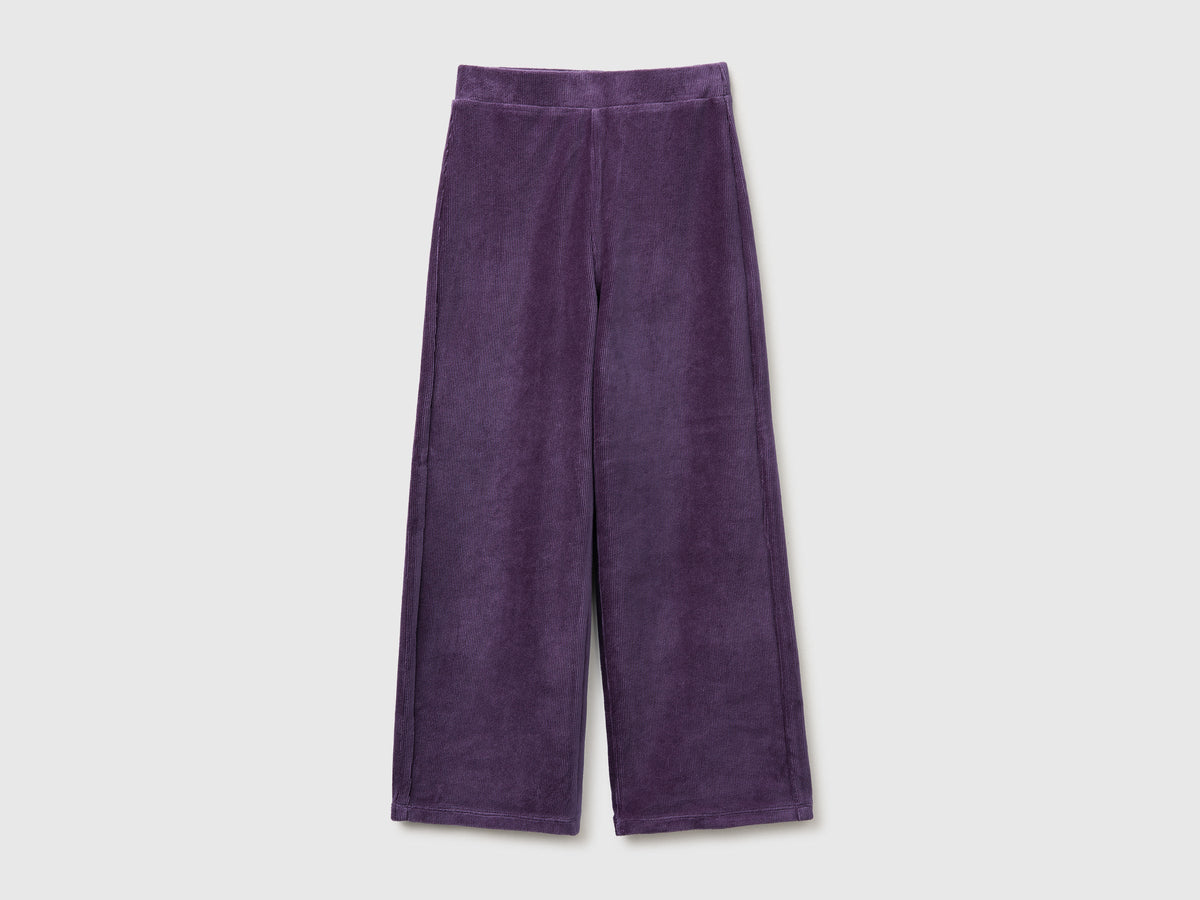 Pantaloni ampi in ciniglia