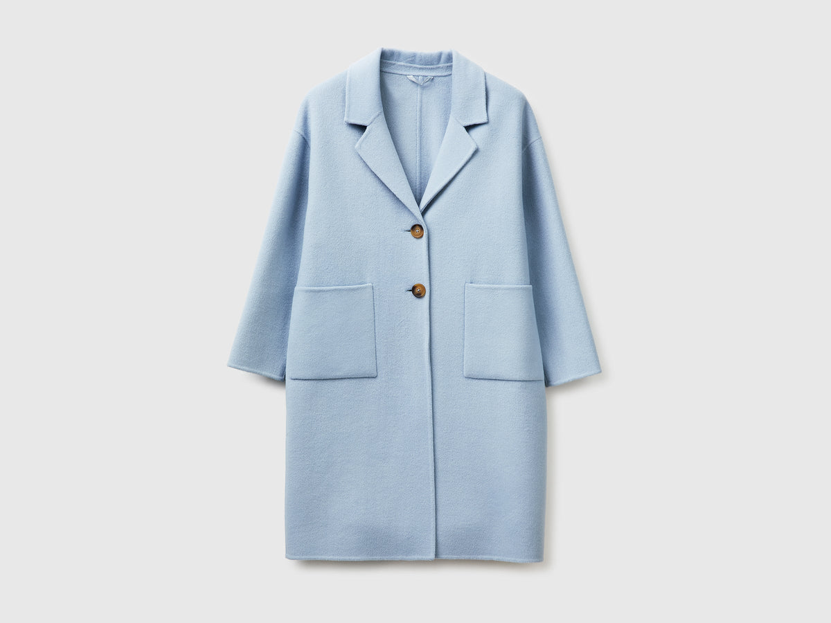 Cappotto lungo in misto lana