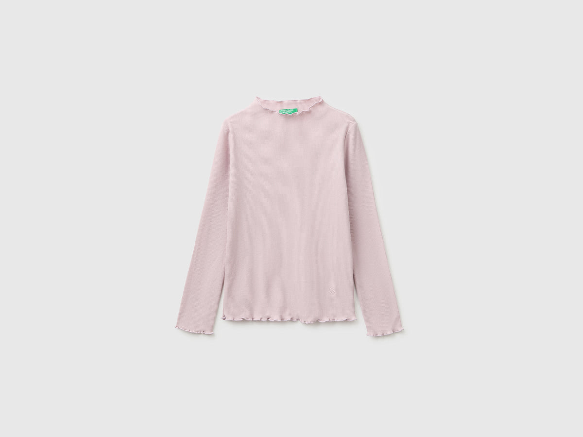 T-shirt lupetto in caldo misto cotone