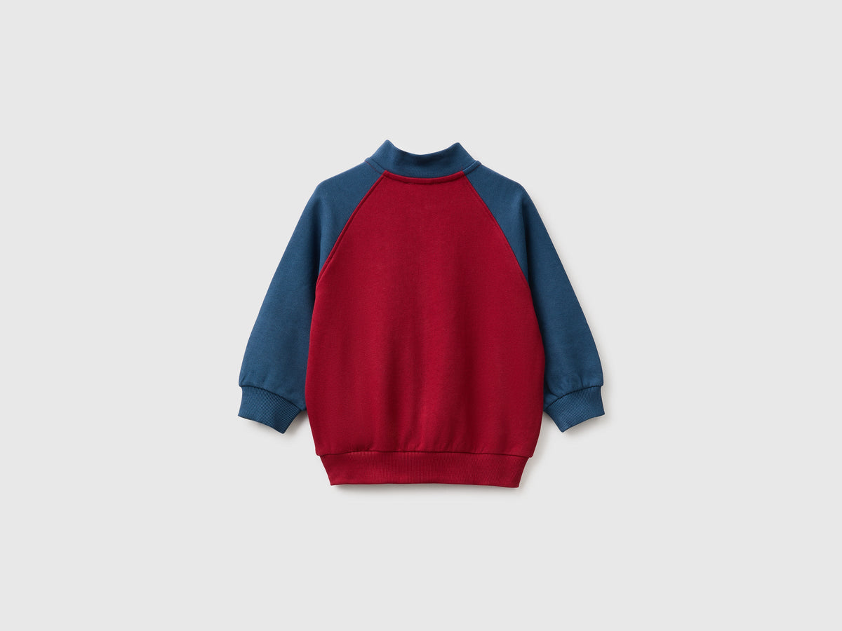 Felpa con zip e logo
