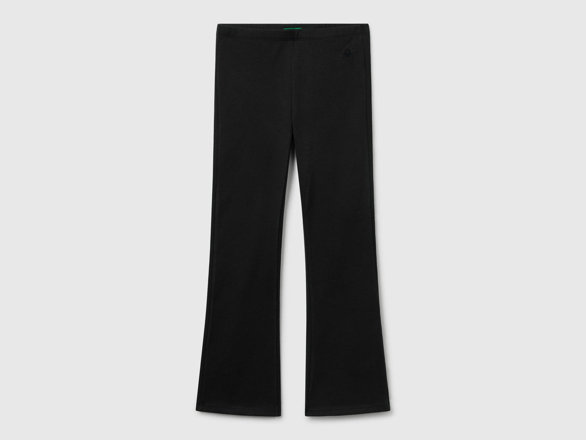 Leggings a zampa in cotone stretch