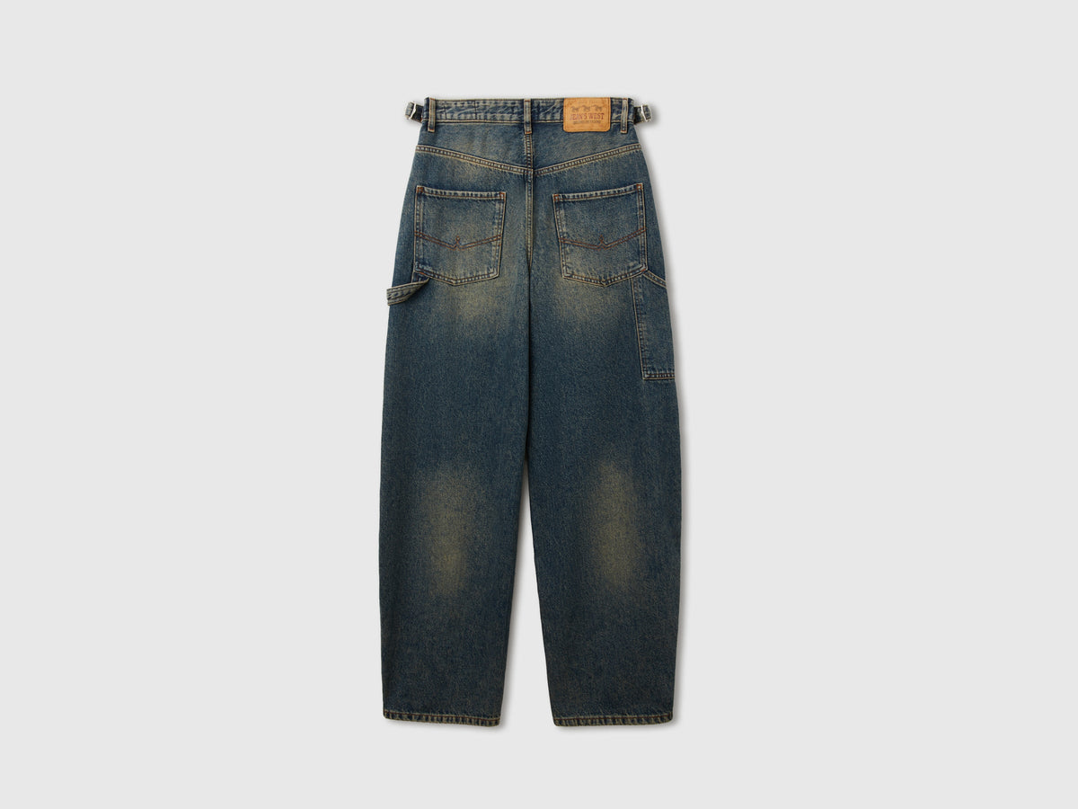 Jeans barrel fit effetto vintage