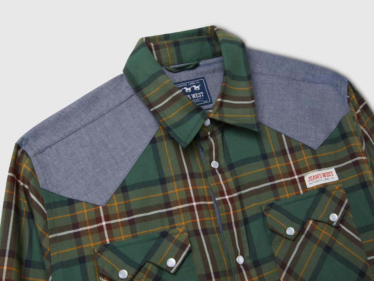 Camicia western in flanella a quadri