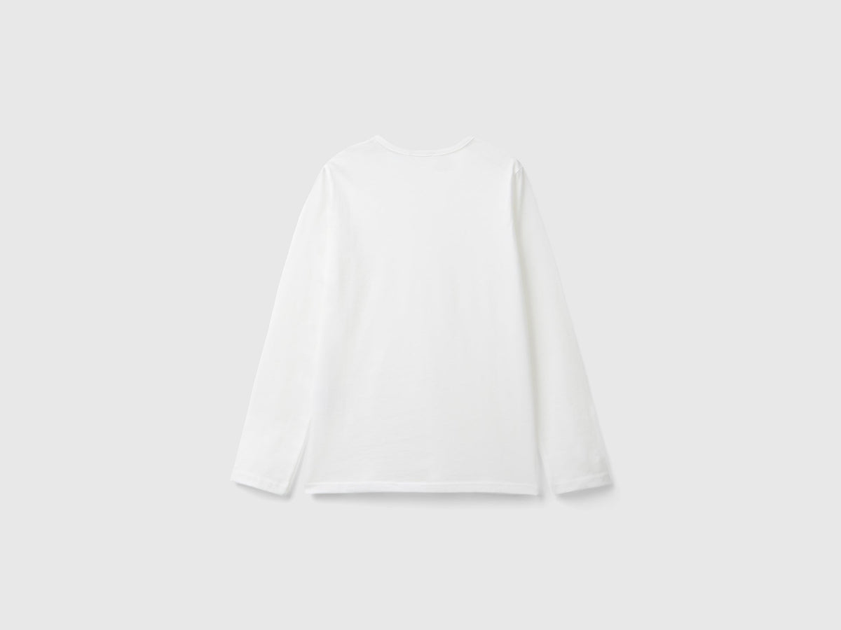T-shirt a manica lunga in cotone bio