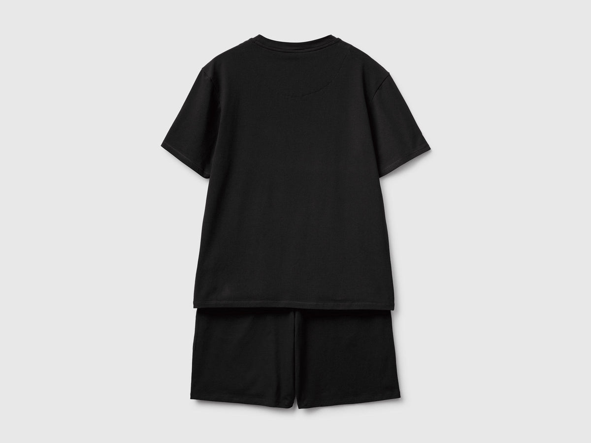 Pigiama corto in cotone stretch