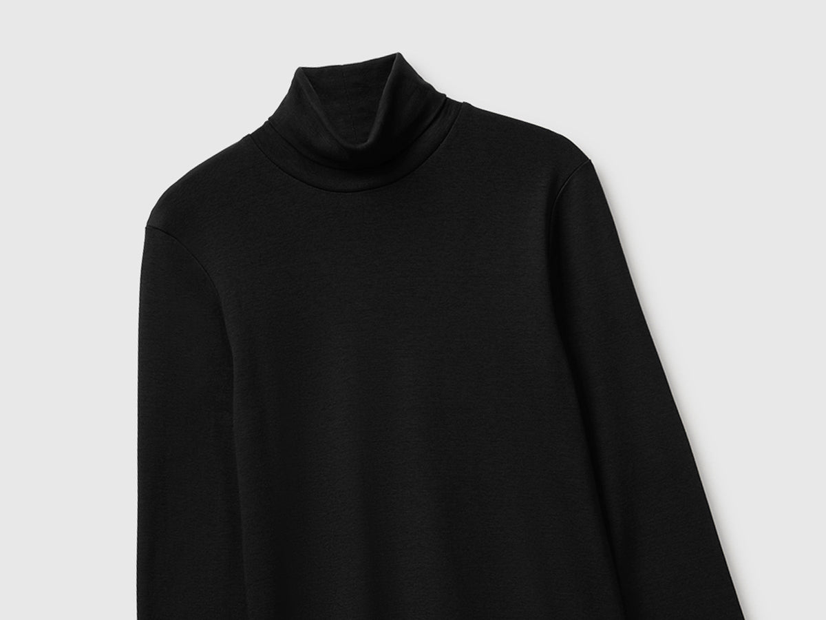 T-shirt lupetto in cotone a fibra lunga