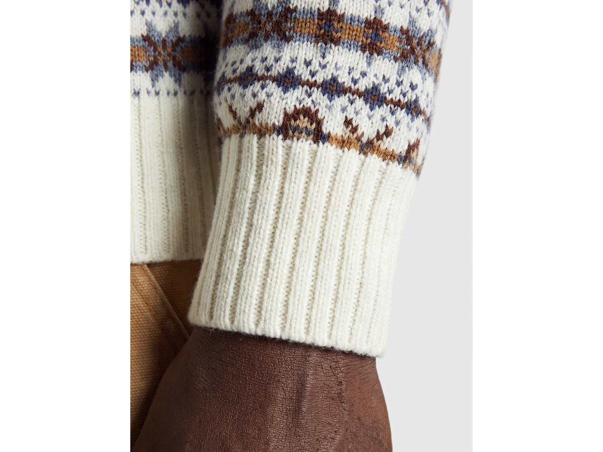 Maglione jacquard in misto lana