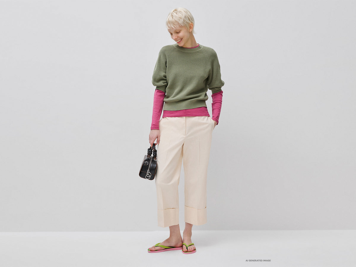 Pantaloni con risvolto