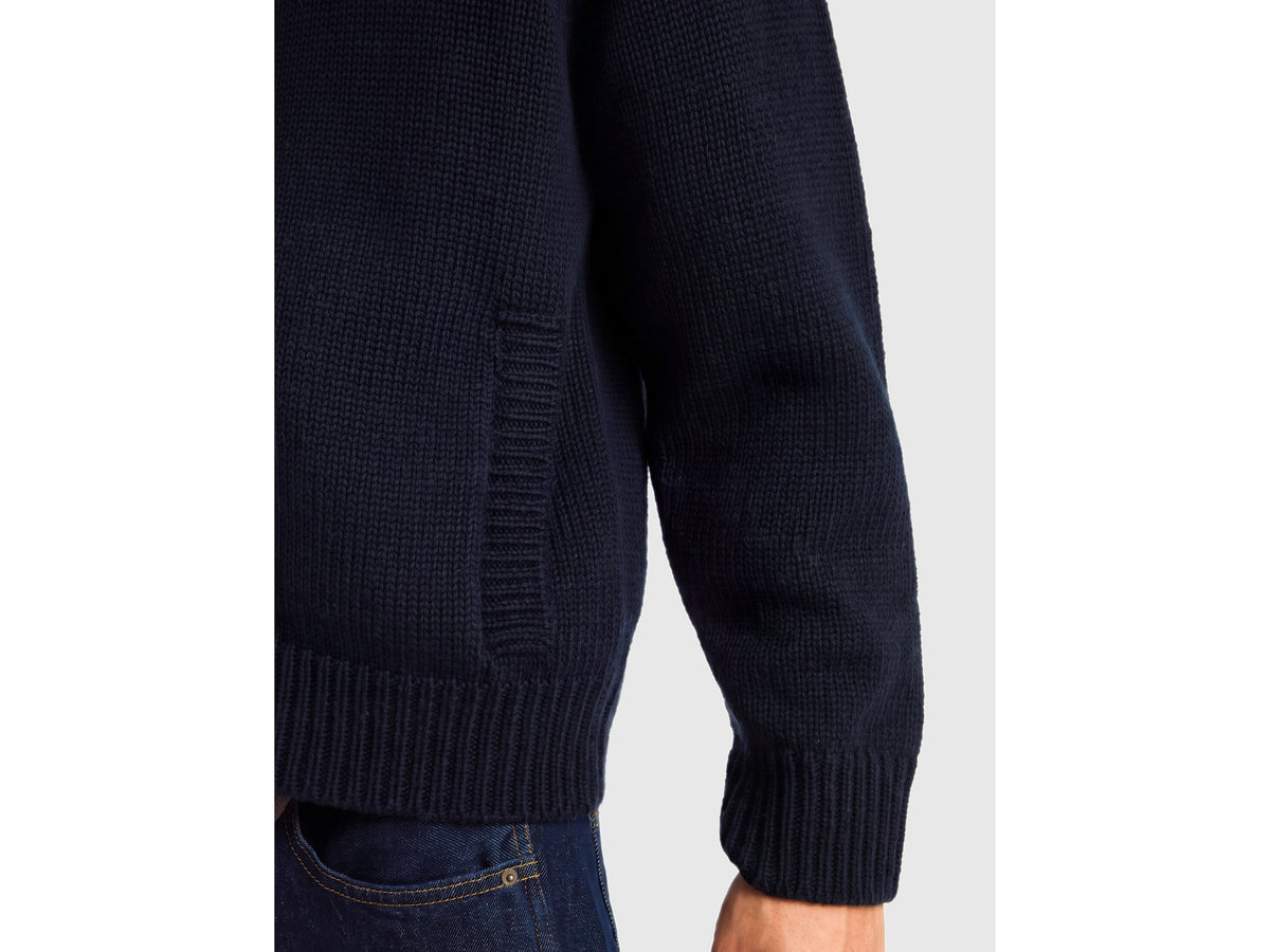 Cardigan con zip 100% lana