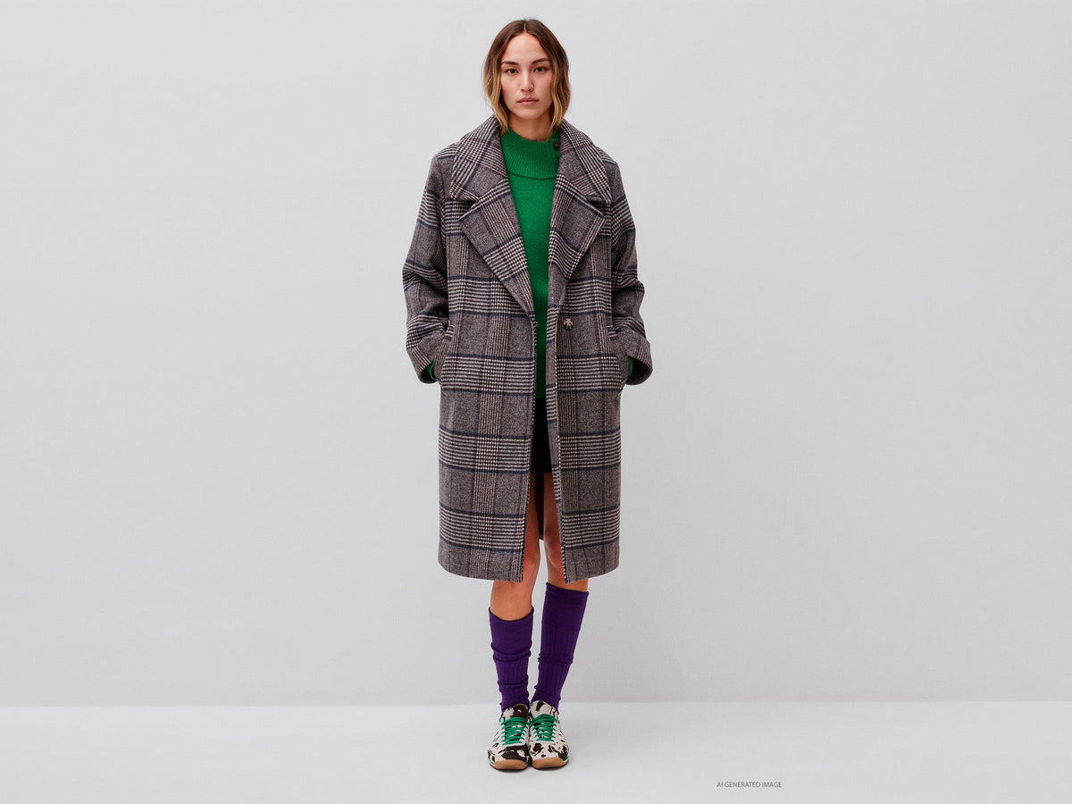 Cappotto doppiopetto fantasia