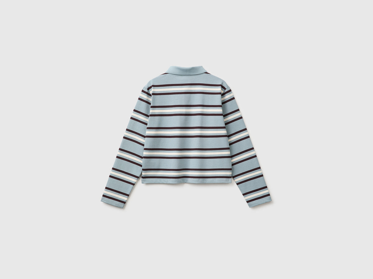 Polo a righe 100% cotone