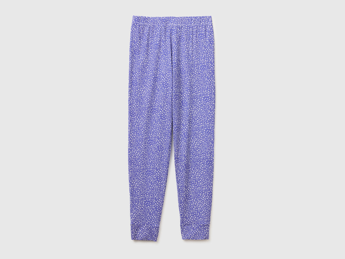 Pantaloni con stampa floreale