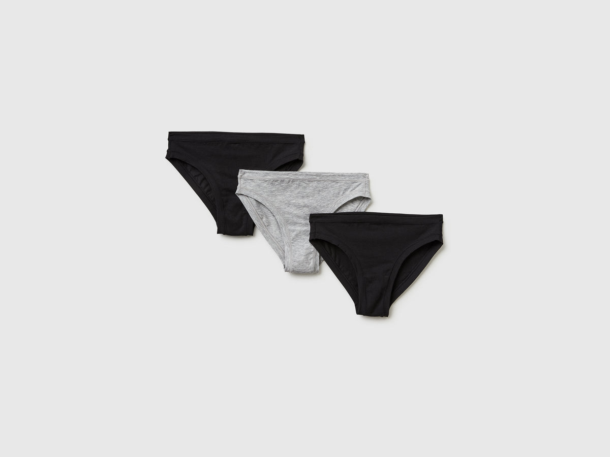 Tre slip bassi in cotone super stretch