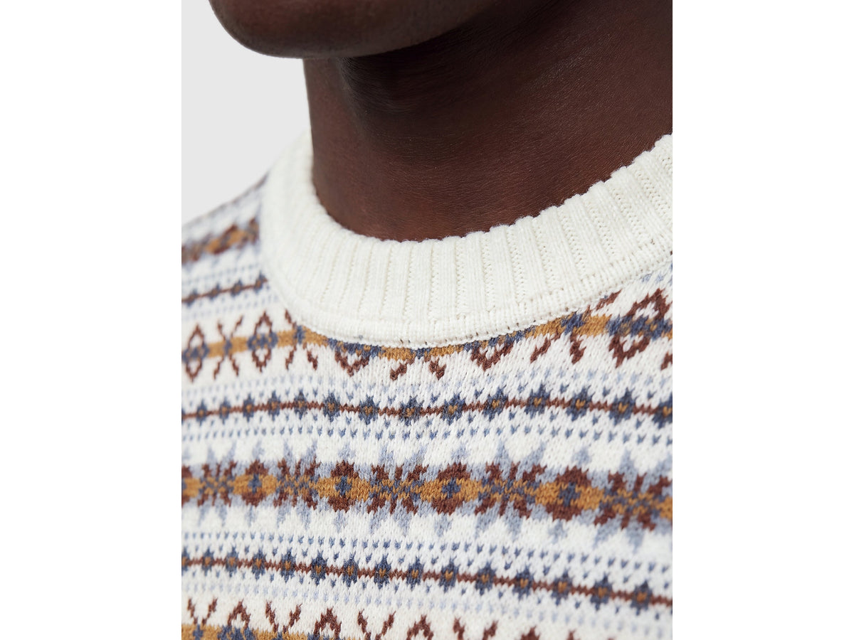 Maglione jacquard in misto lana