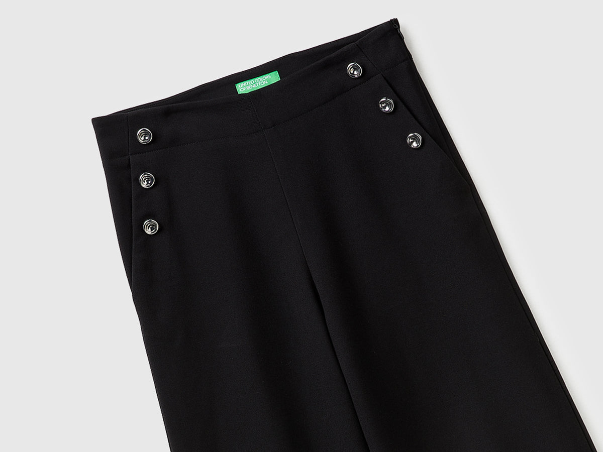 Pantaloni a vita alta con bottoni