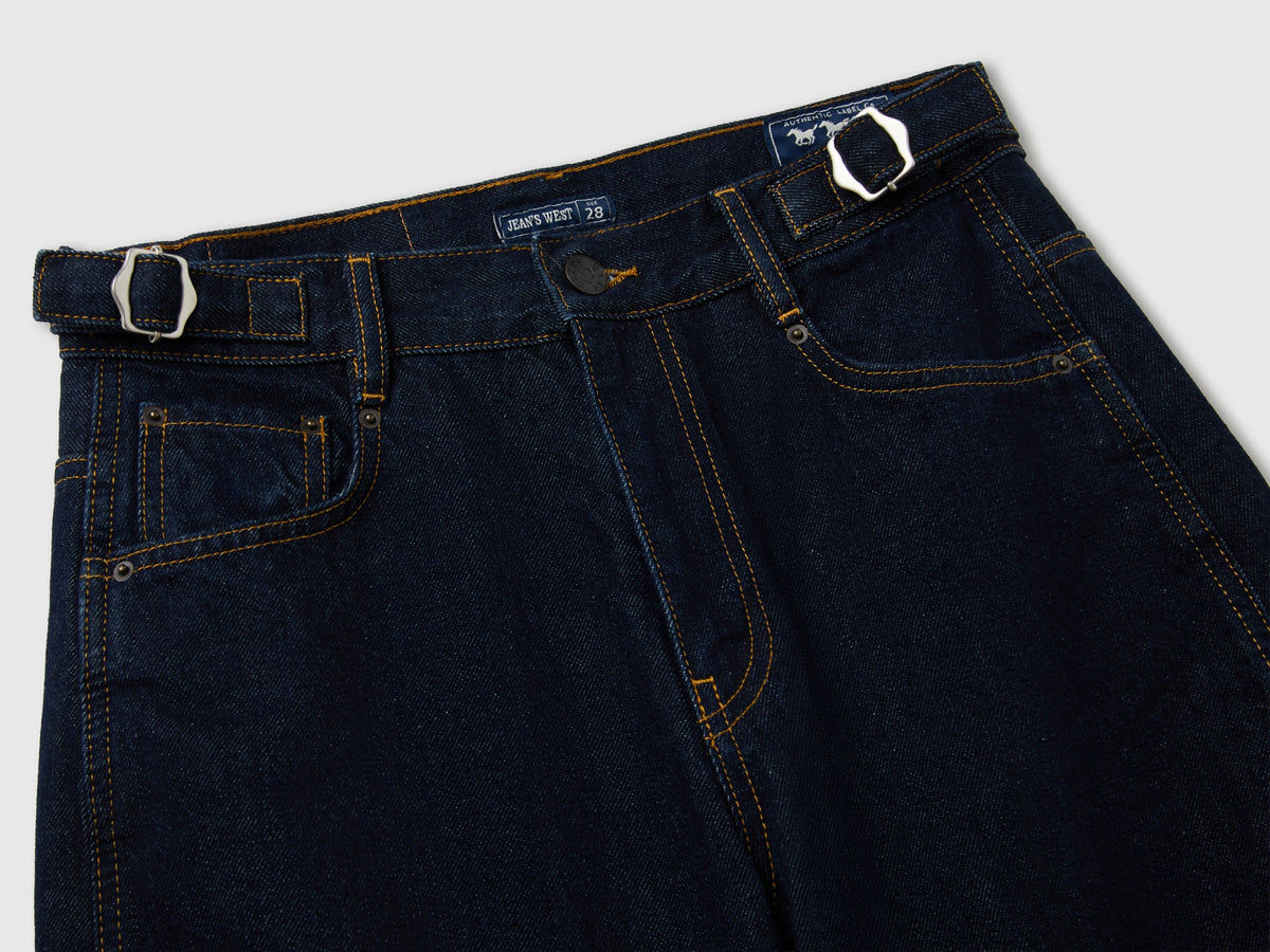 Jeans barrel fit lavaggio scuro