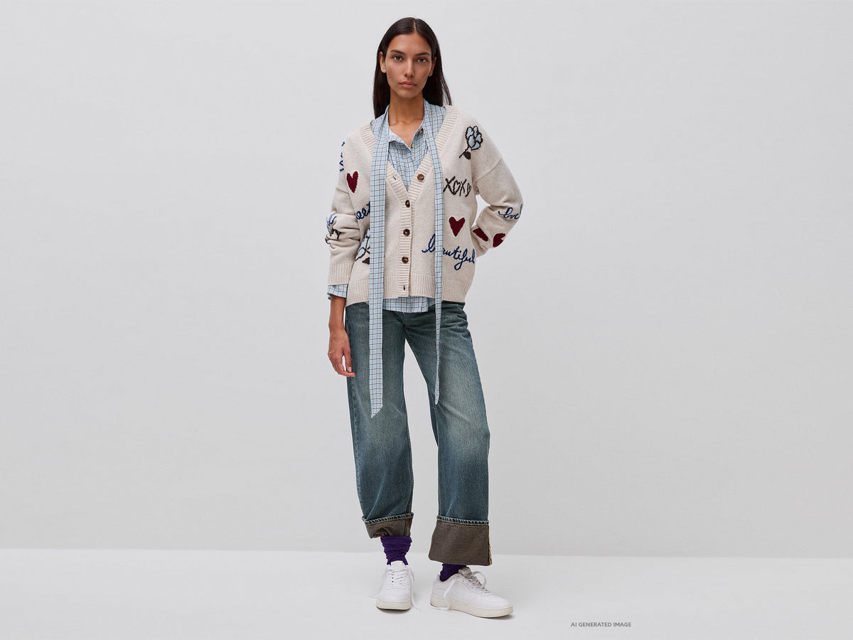 Jeans con risvolto