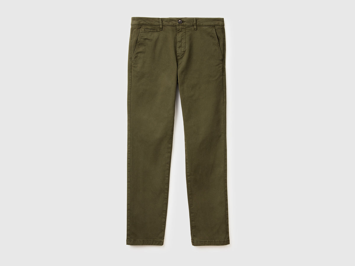 Chino slim fit verde scuro