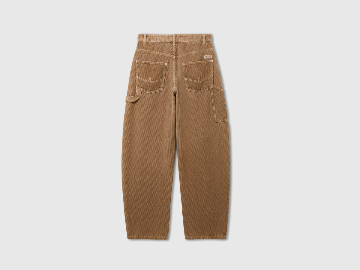 Pantaloni barrel fit in velluto a costine lavaggio vintage