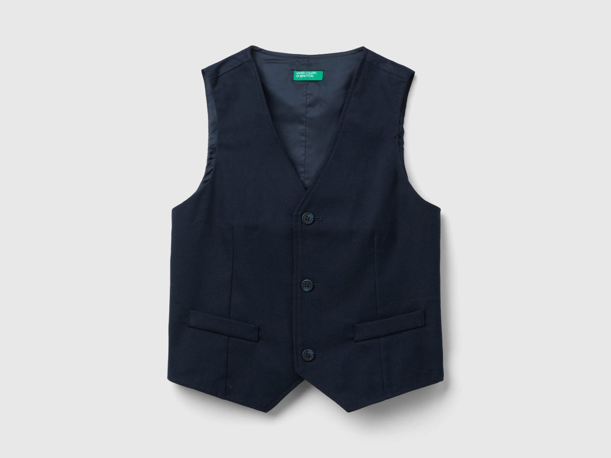 Gilet in flanella slim fit