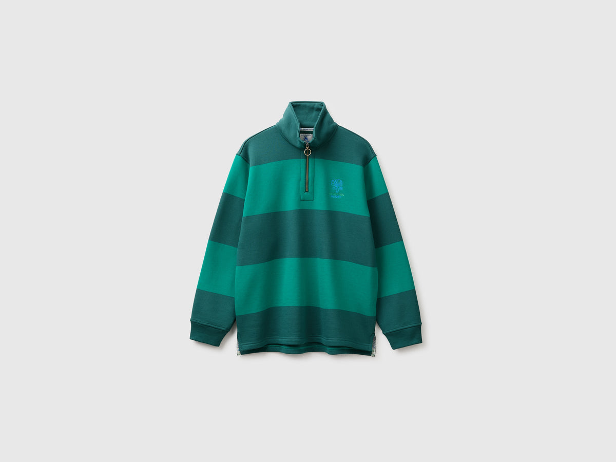 Felpa a righe Benetton Rugby 100% cotone