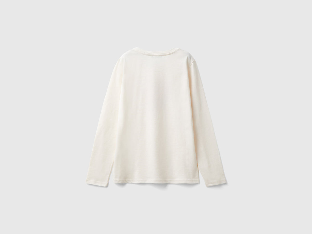 T-shirt manica lunga in cotone bio