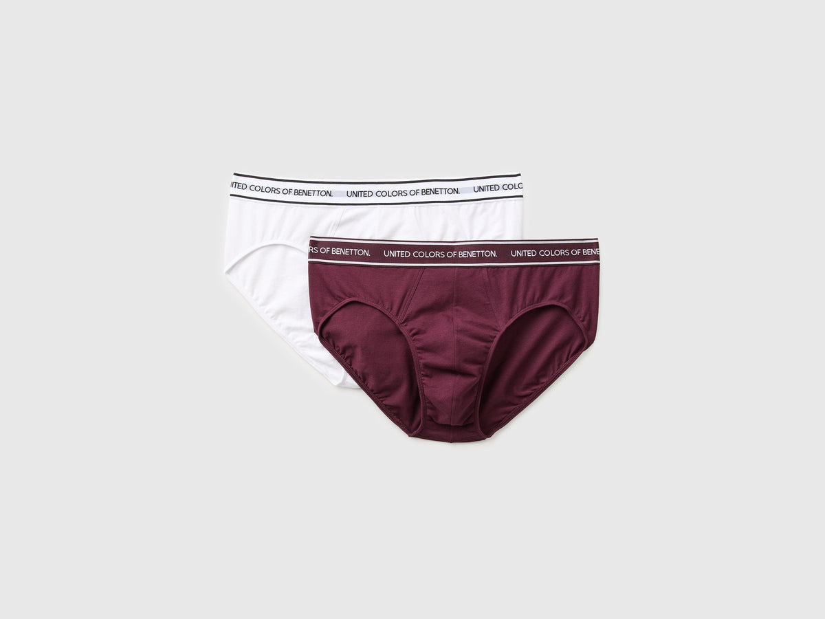 Set di due slip con elastico logato
