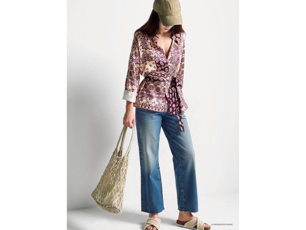 Jeans cropped in cotone