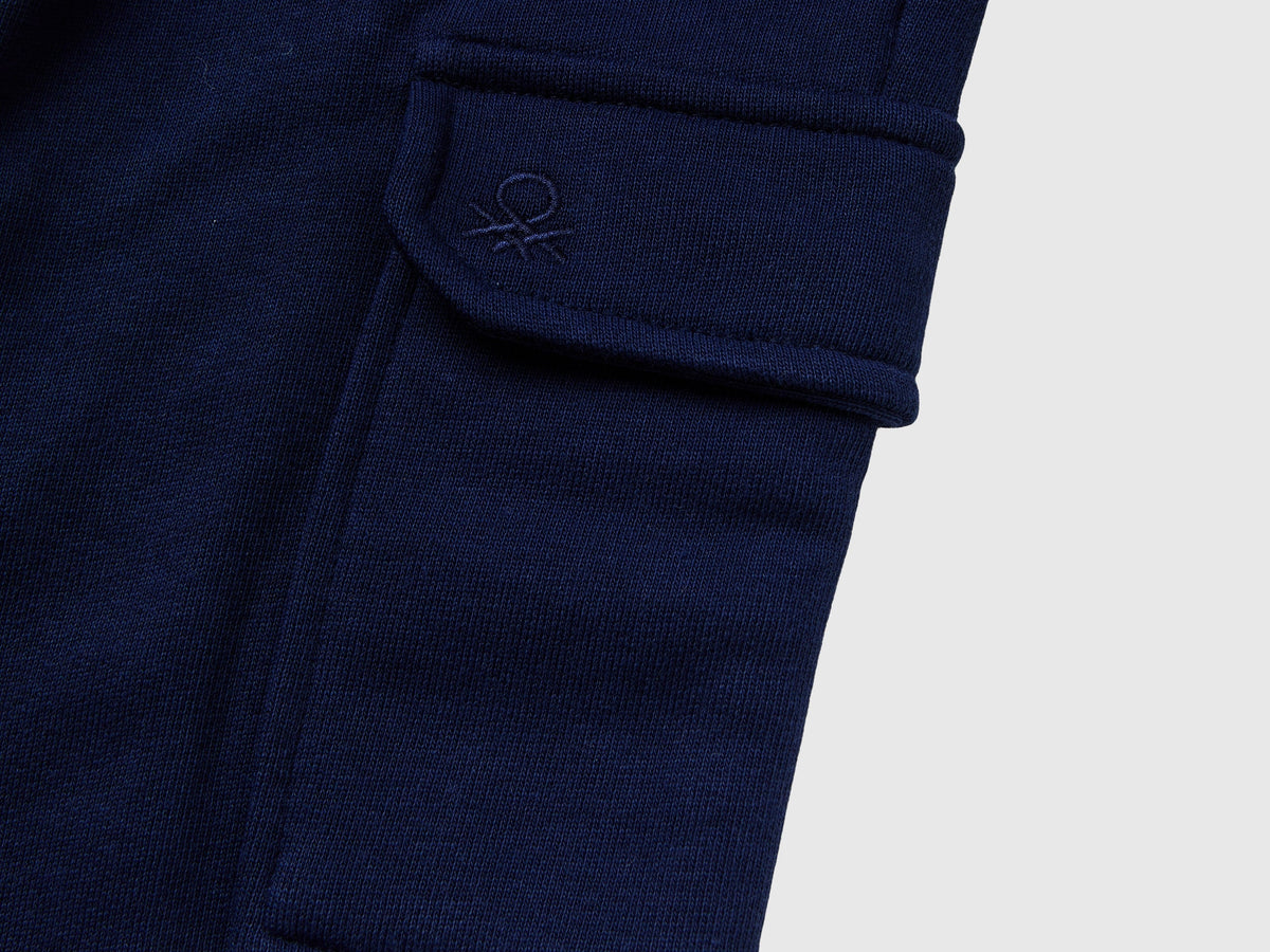Pantaloni cargo in felpa