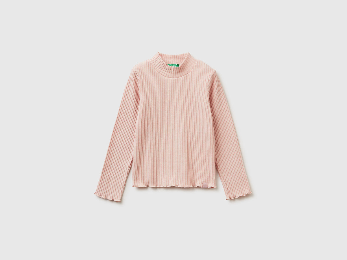 T-shirt lupetto in caldo misto cotone