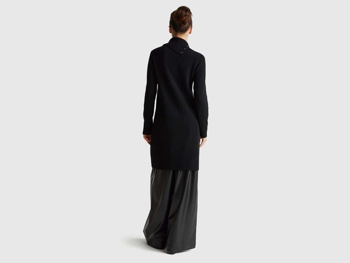 Abito midi in misto lana