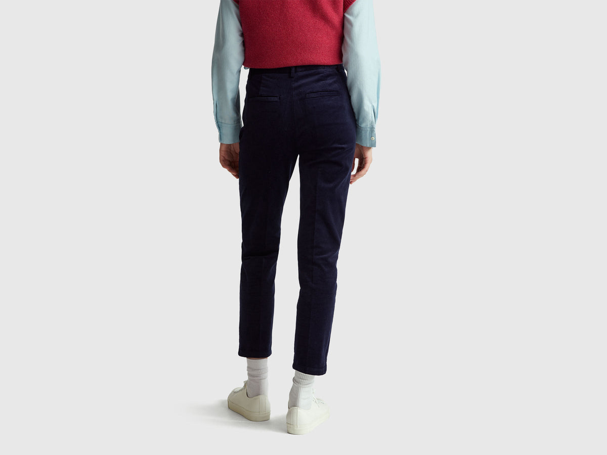 Chino in velluto elasticizzato
