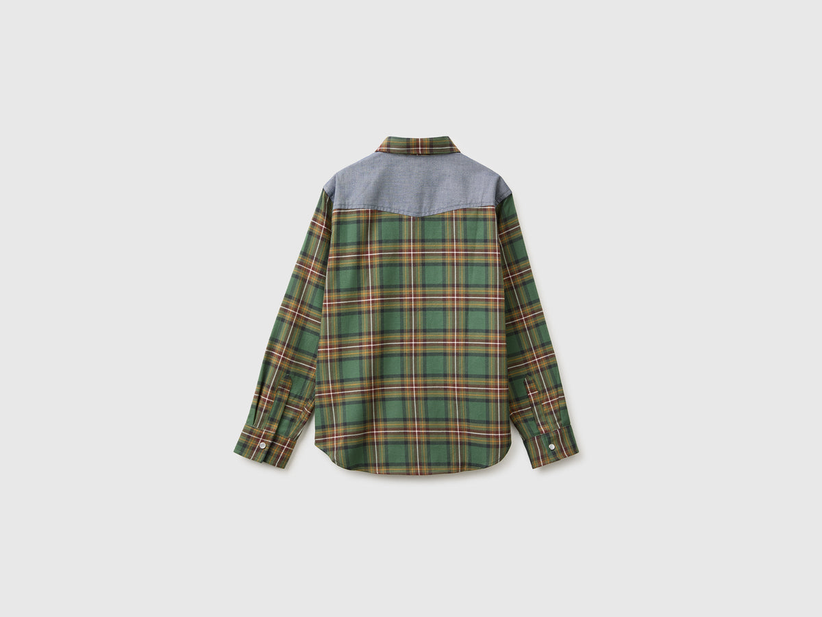 Camicia over in flanella a quadri