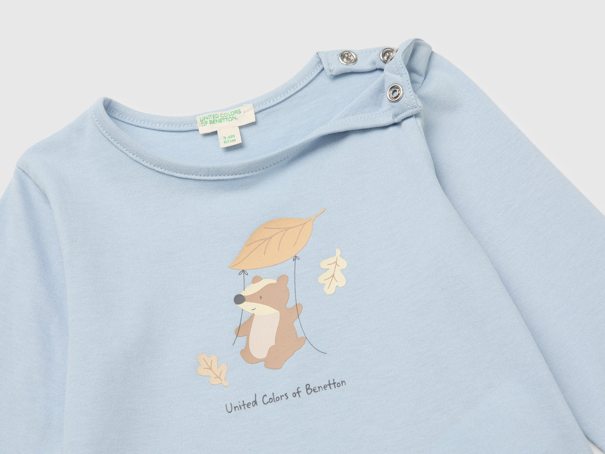 T-shirt con stampa in cotone bio
